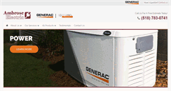 Desktop Screenshot of ambroselecgenerators.com
